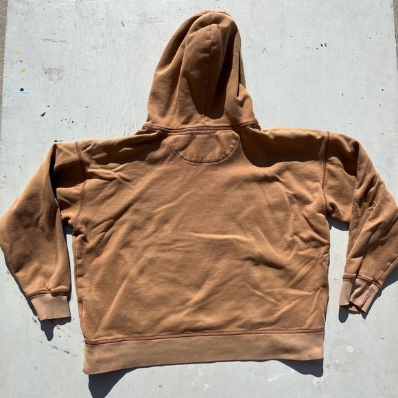 Women's American Eagle Sweatshirt Beige Spell-Out XS Casual College Preppy City - Picture 12 of 16